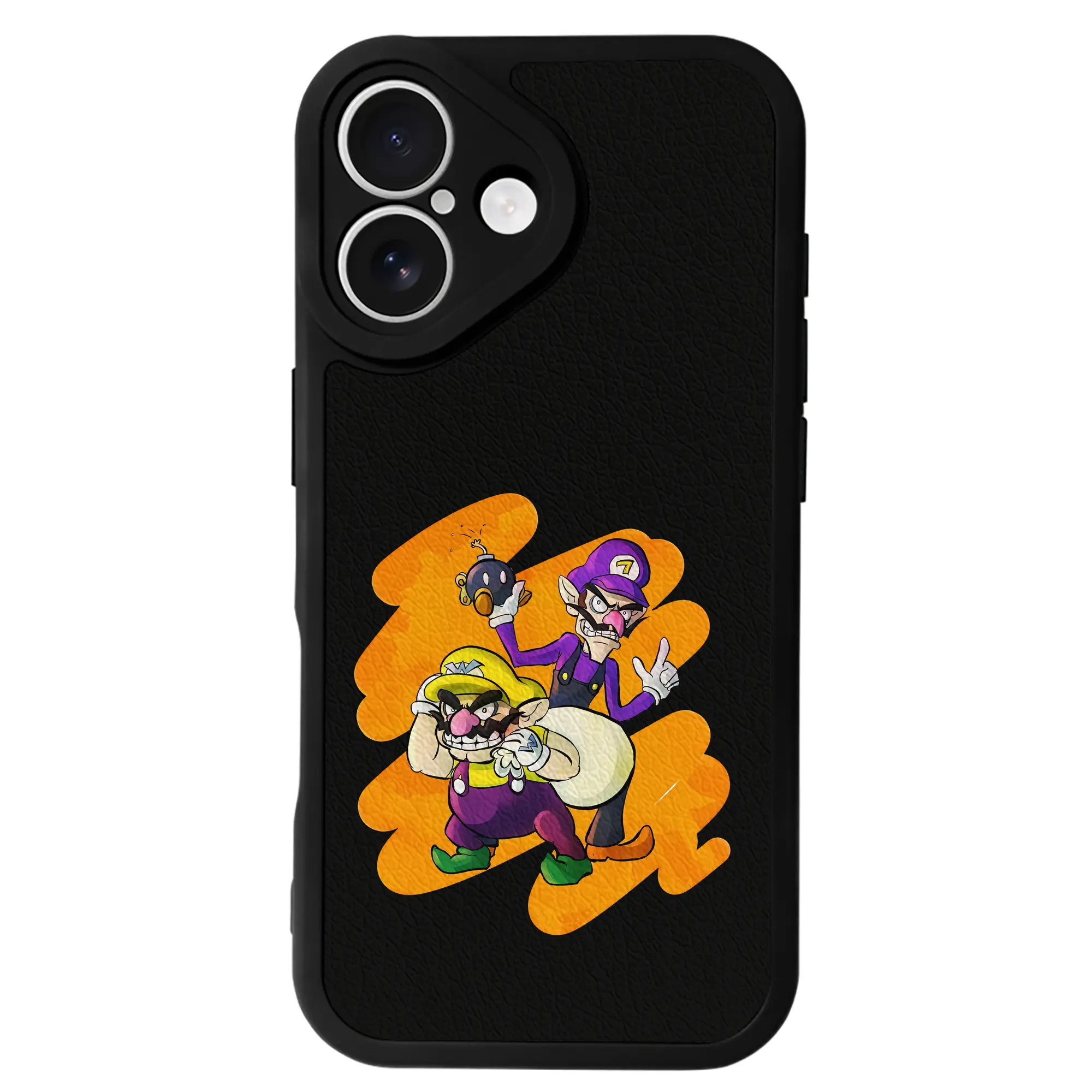 マリオ グッズ ワルイージ - IPhone 16シリーズ対応 ・ シリコンスマホケース ・ レザー調 ・ 高精度フィット ・ 耐衝撃 ・ ワイヤレス充電対応 ・ 精密カット